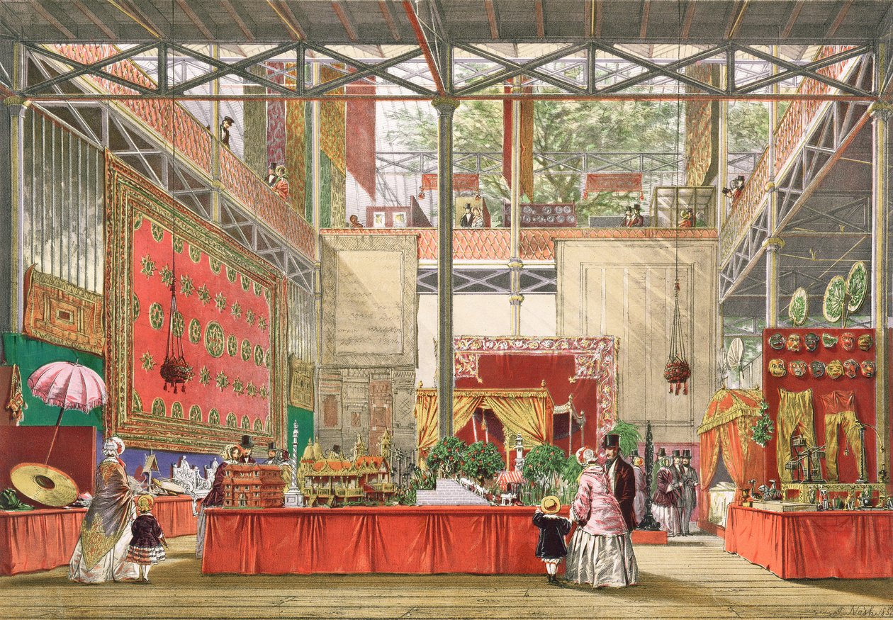 Uitzicht op de India-sectie van de Grote Tentoonstelling van 1851, uit 