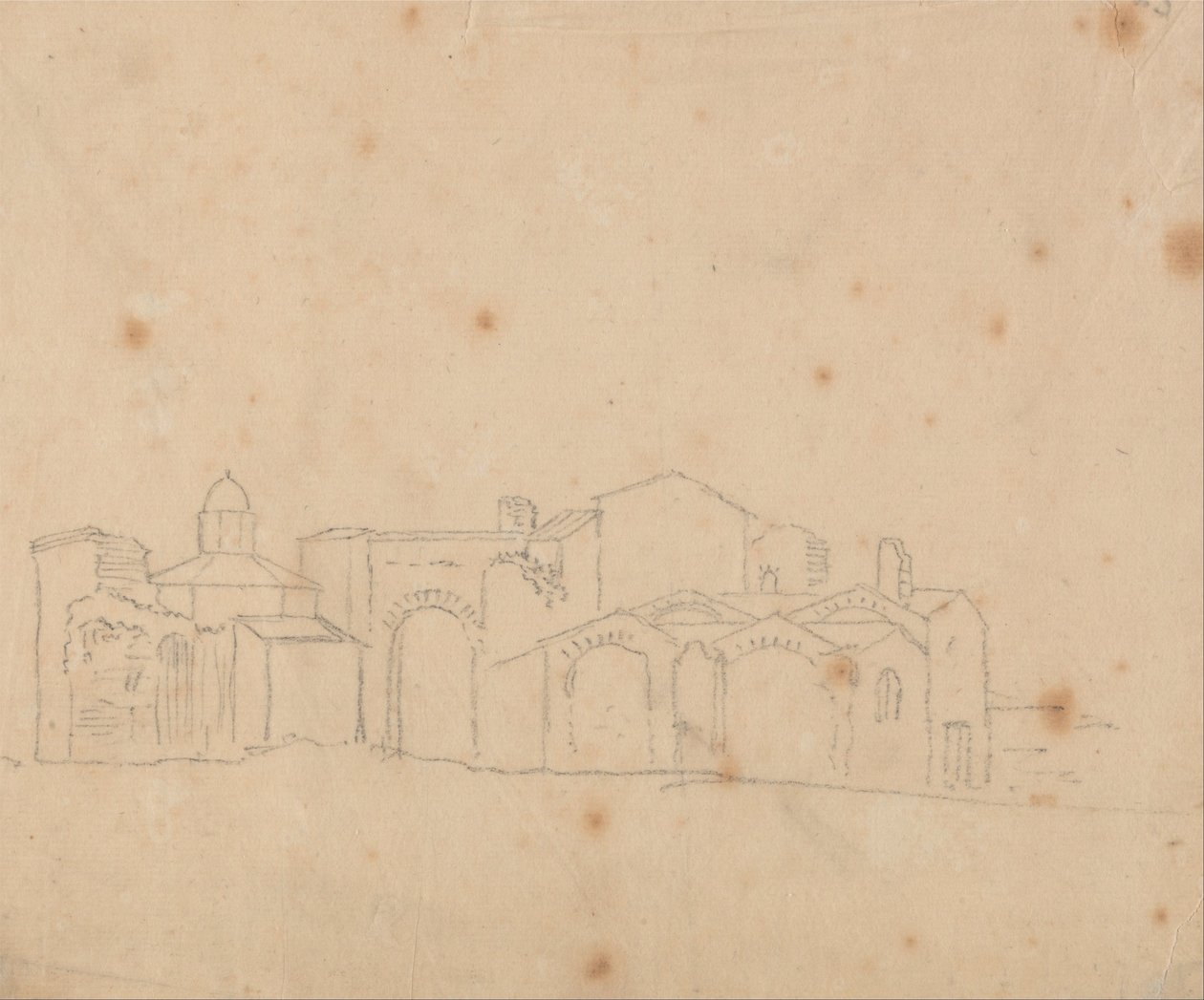 Thermen van Diocletianus door John Robert Cozens