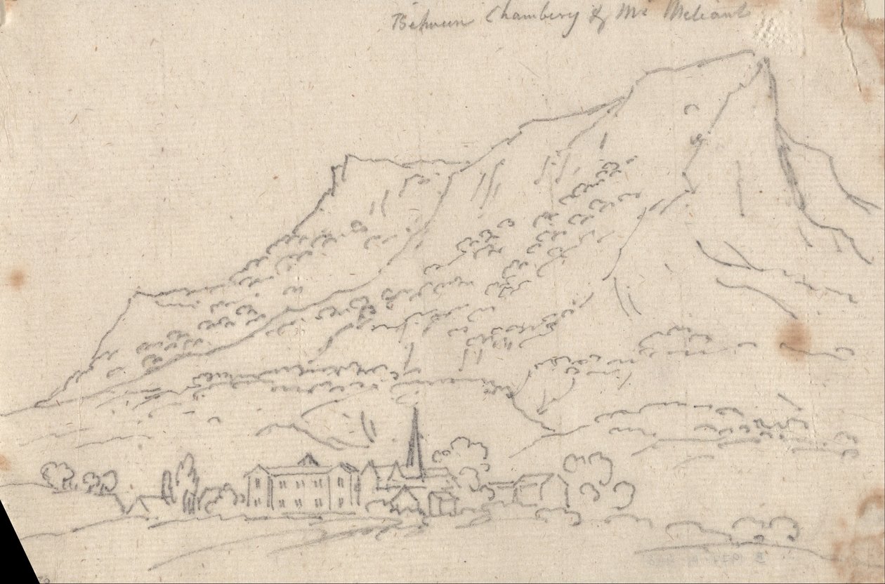 Tussen Chamberg en Mt. Meliant door John Robert Cozens