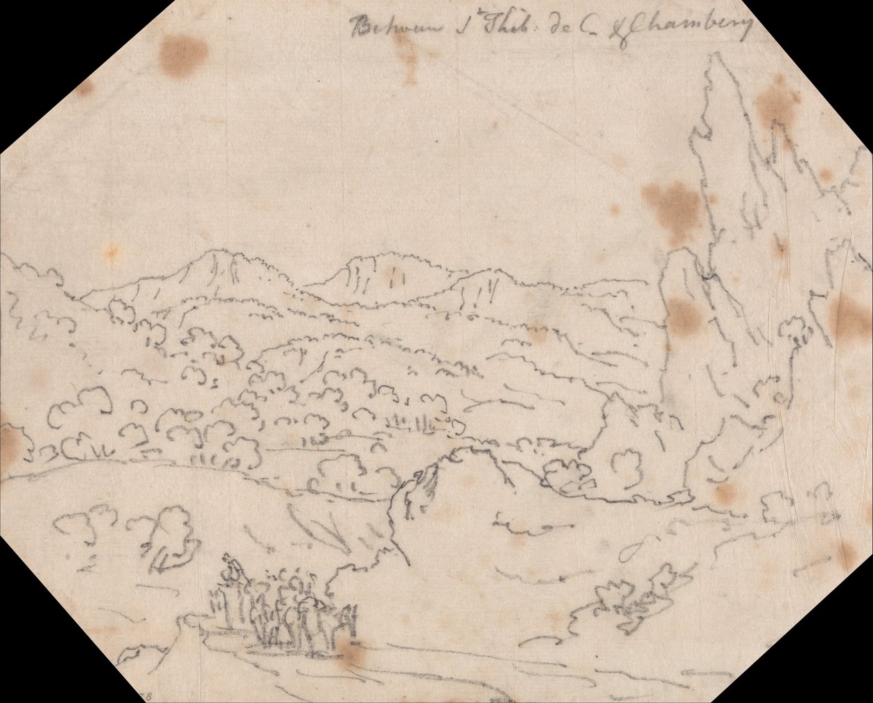Tussen Saint-Thibaud-de-Couz en Chambéry door John Robert Cozens