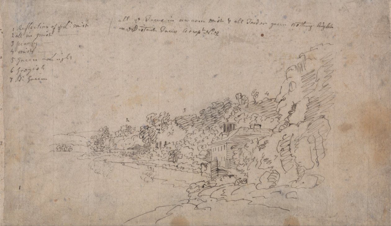 De Oevers van de Avon bij Hotwells door John Robert Cozens
