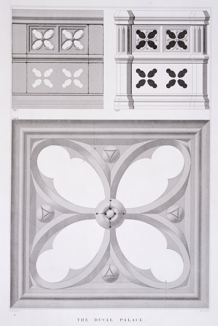 Het Hertogelijk Paleis, Compartimenten van het Zuidelijke Balkon, uit 