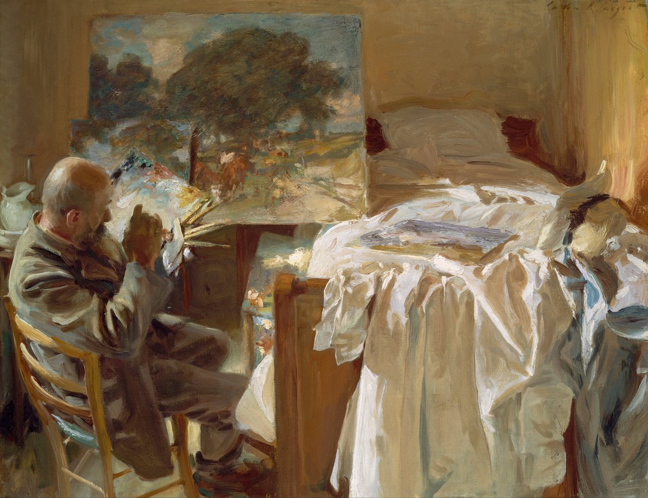Een kunstenaar in zijn studio door John Singer Sargent