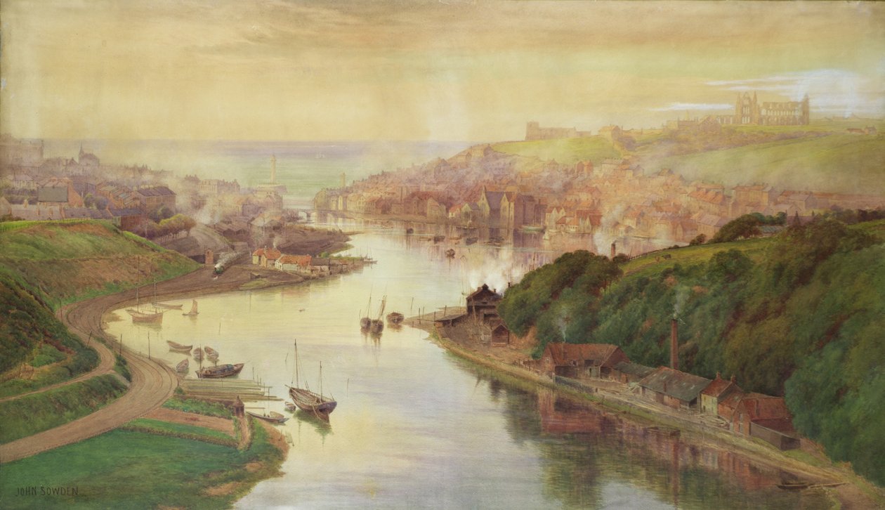 Whitby vanuit Larpool door John Sowden