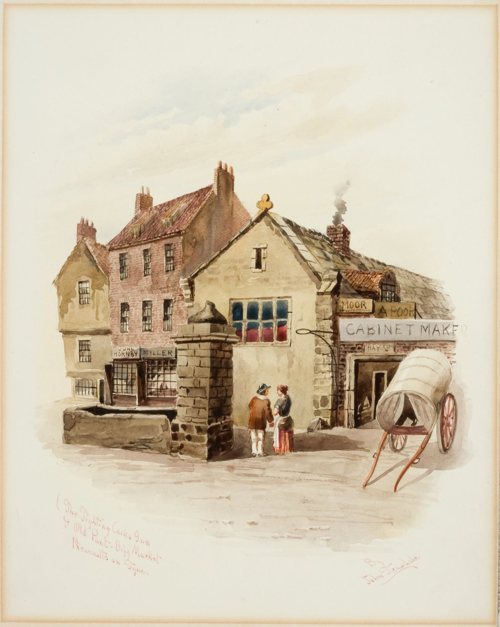 The Fighting Cocks Inn en Old Pant, Bigg Market, Newcastle upon Tyne door John Teasdale