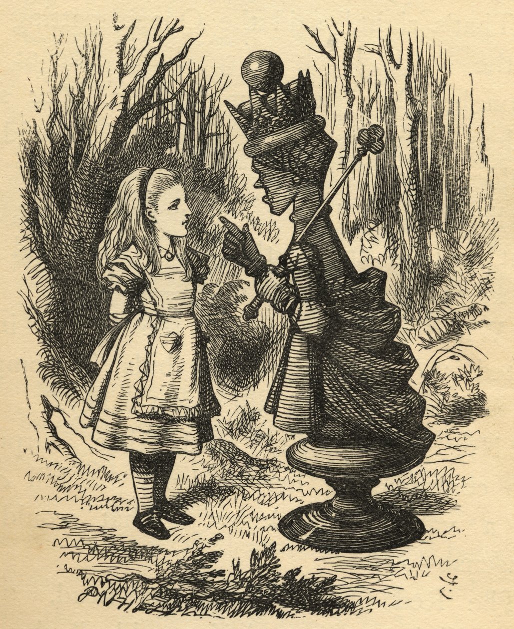 Alice en de Rode Koningin, illustratie uit 