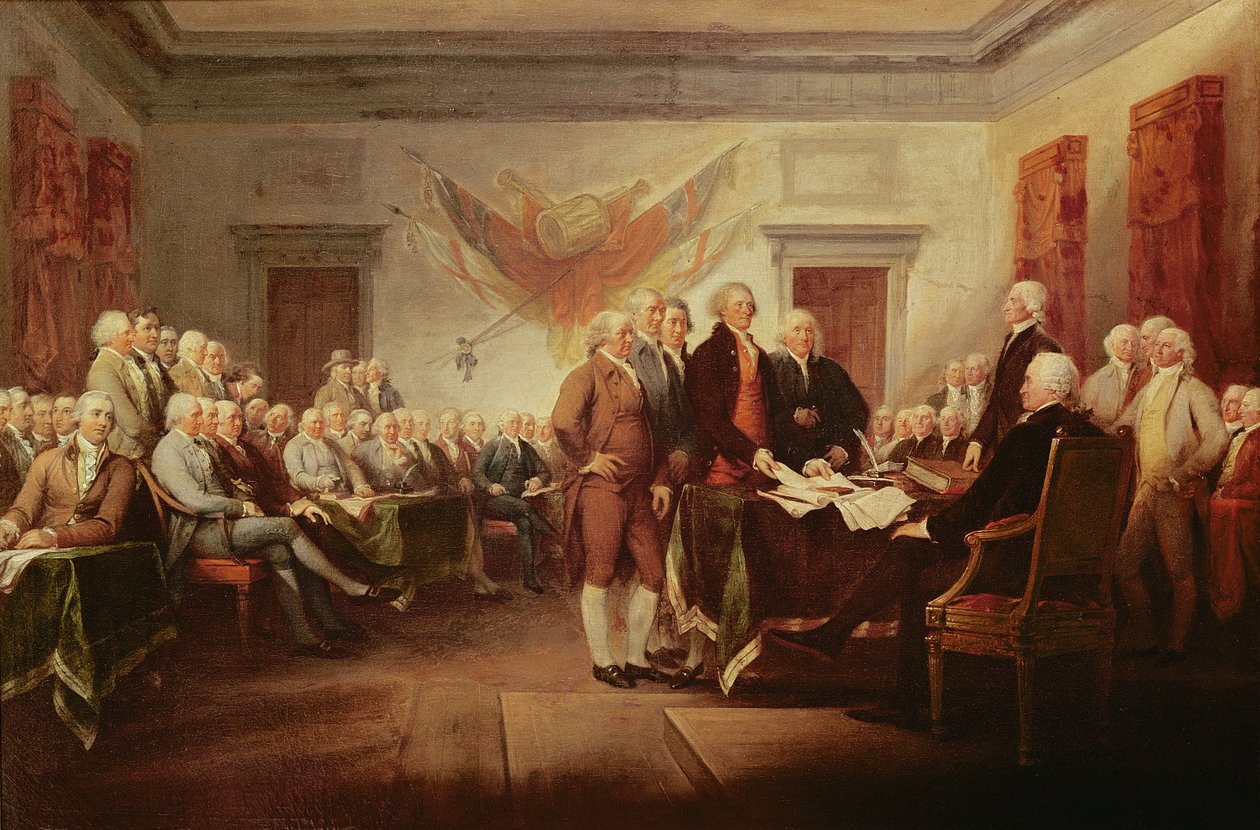 Ondertekening van de Onafhankelijkheidsverklaring, 4 juli 1776 door John Trumbull