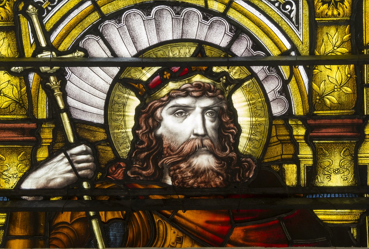 Sint Oswald, 1885 door John William Brown