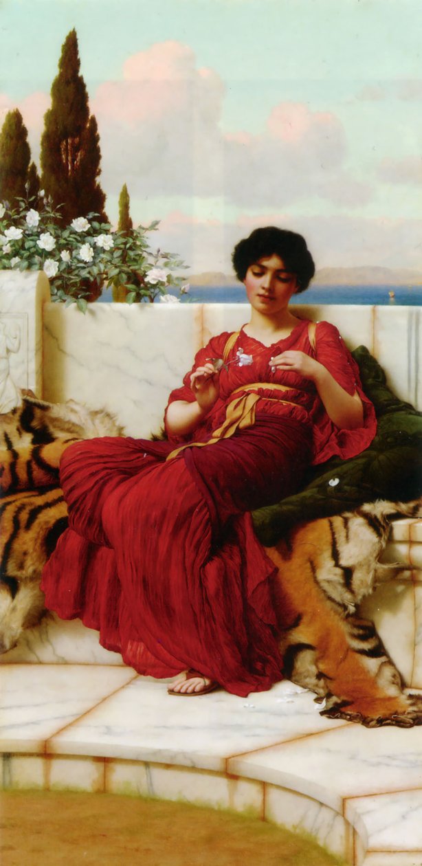 Kattenkwaad door John William Godward
