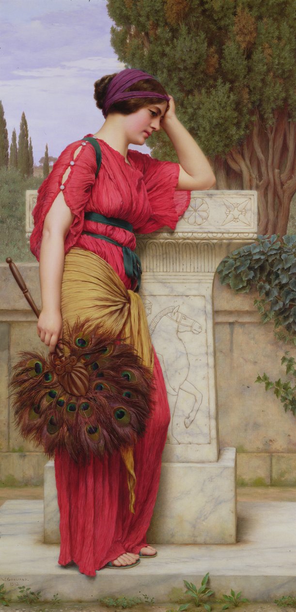 De nadenkende door John William Godward