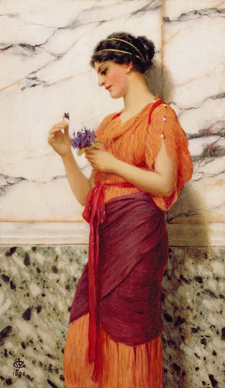 Viooltjes, 1908 door John William Godward