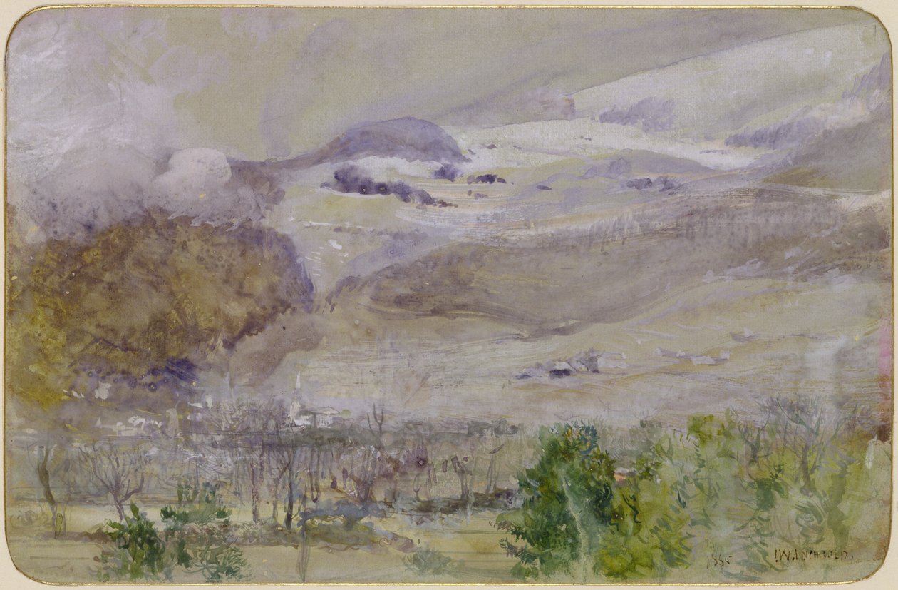 Zwitserse vallei landschap, 1885 door John William Inchbold
