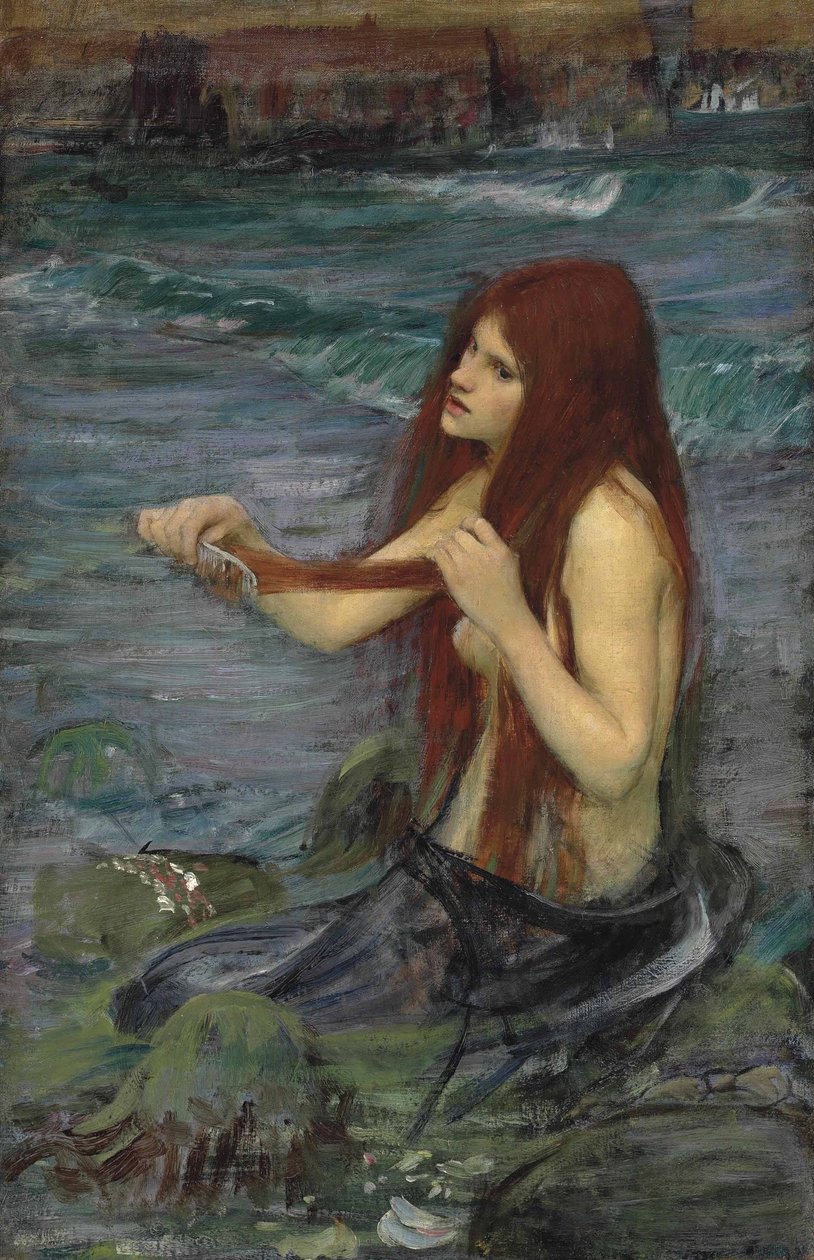 Een zeemeermin door John William Waterhouse