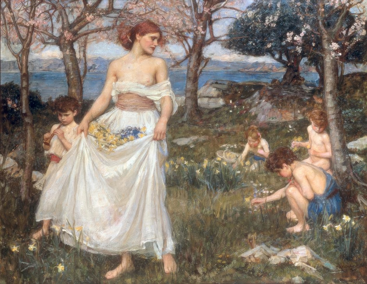 Een lied van de lente door John William Waterhouse