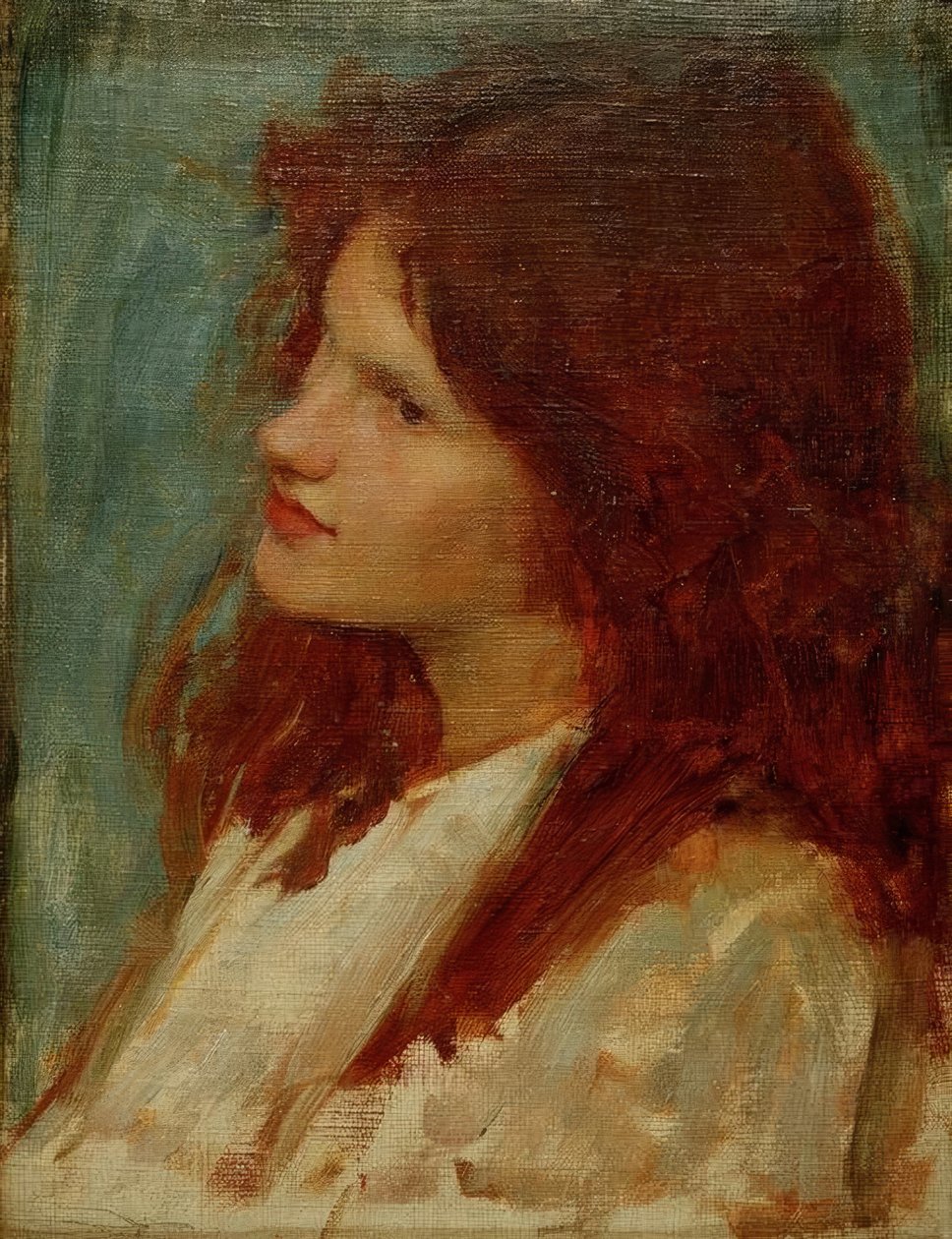 Hoofd van een meisje door John William Waterhouse