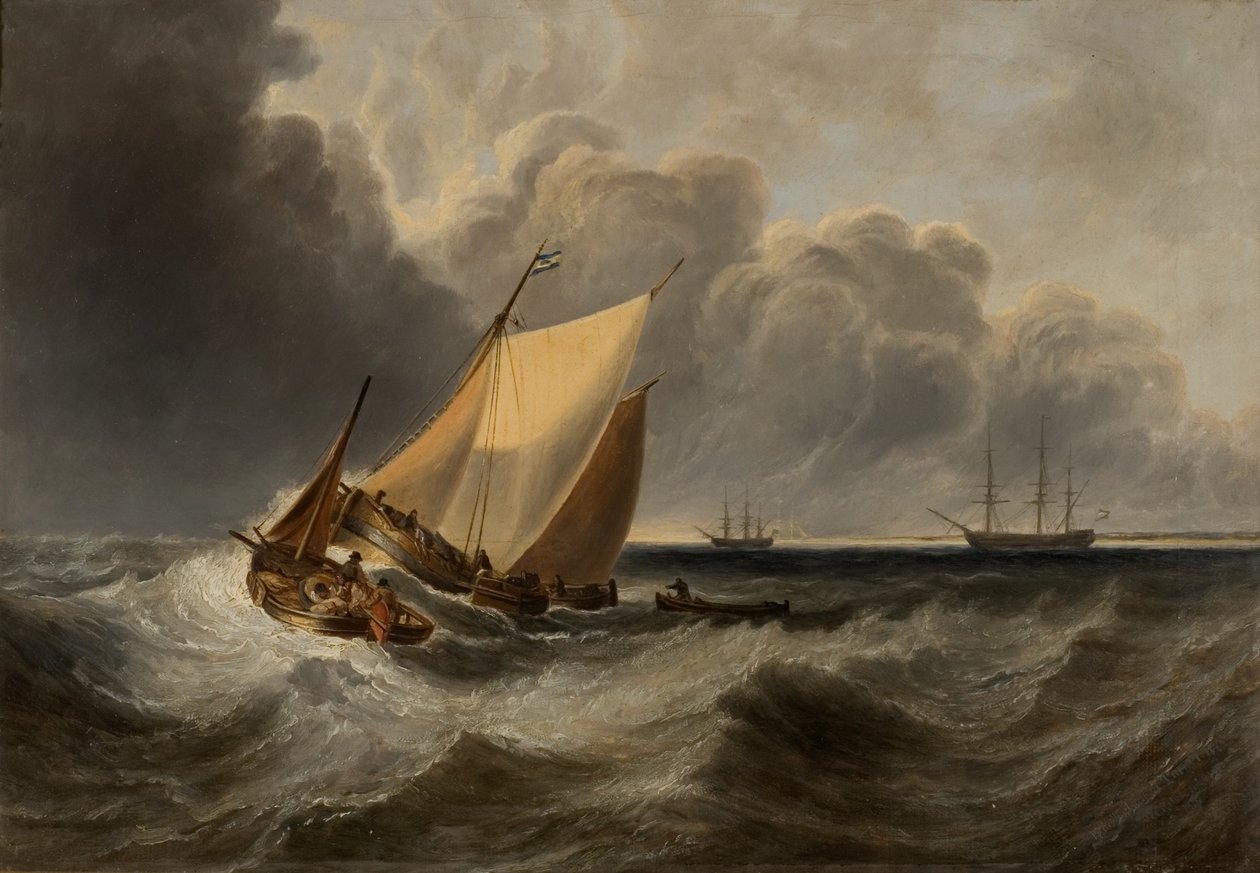 Zeegezicht - Herinnering aan Turner door John Wilson Carmichael