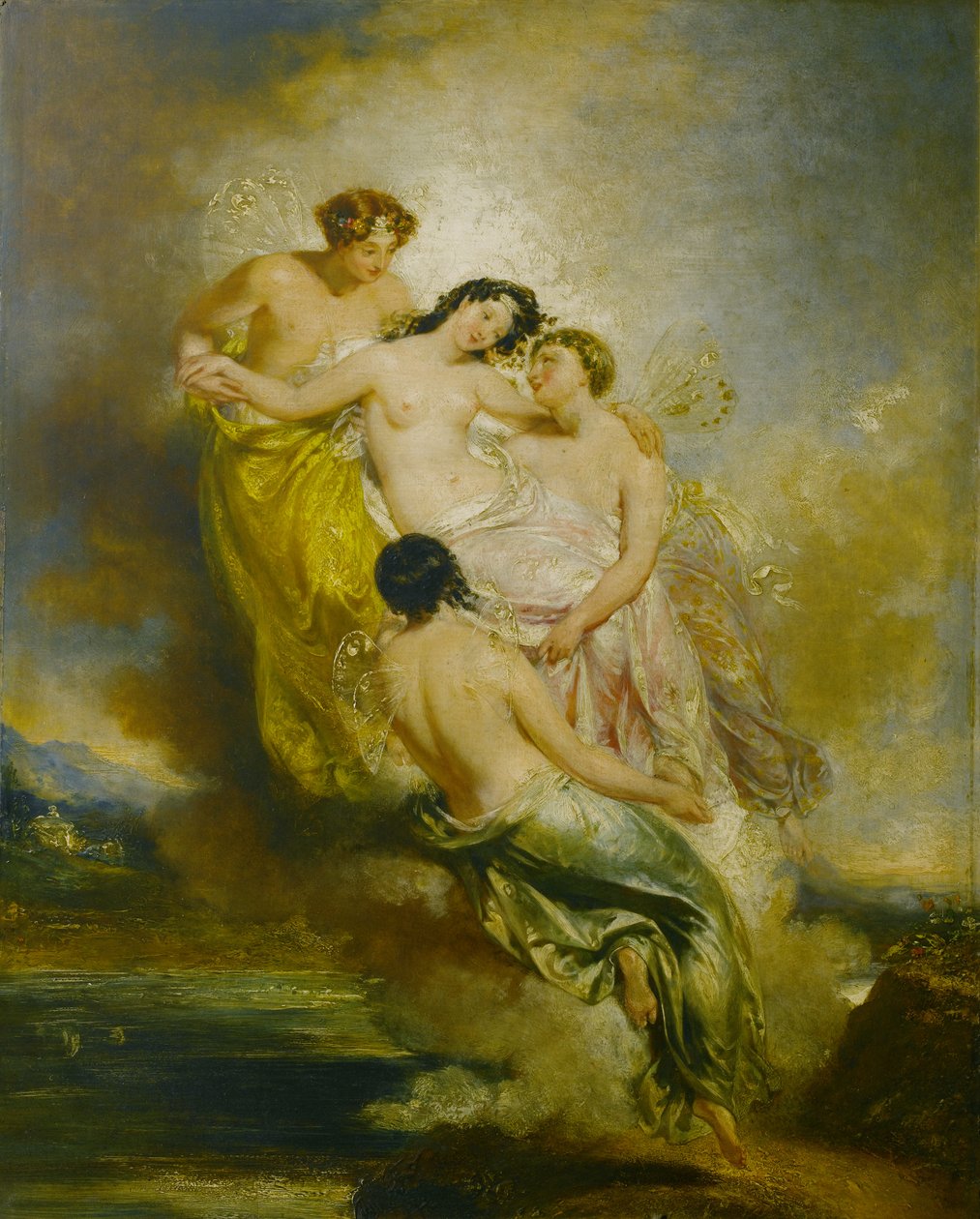 Psyche vervoerd door Zephyren naar de Vallei van Plezier, 1826 door John Wood