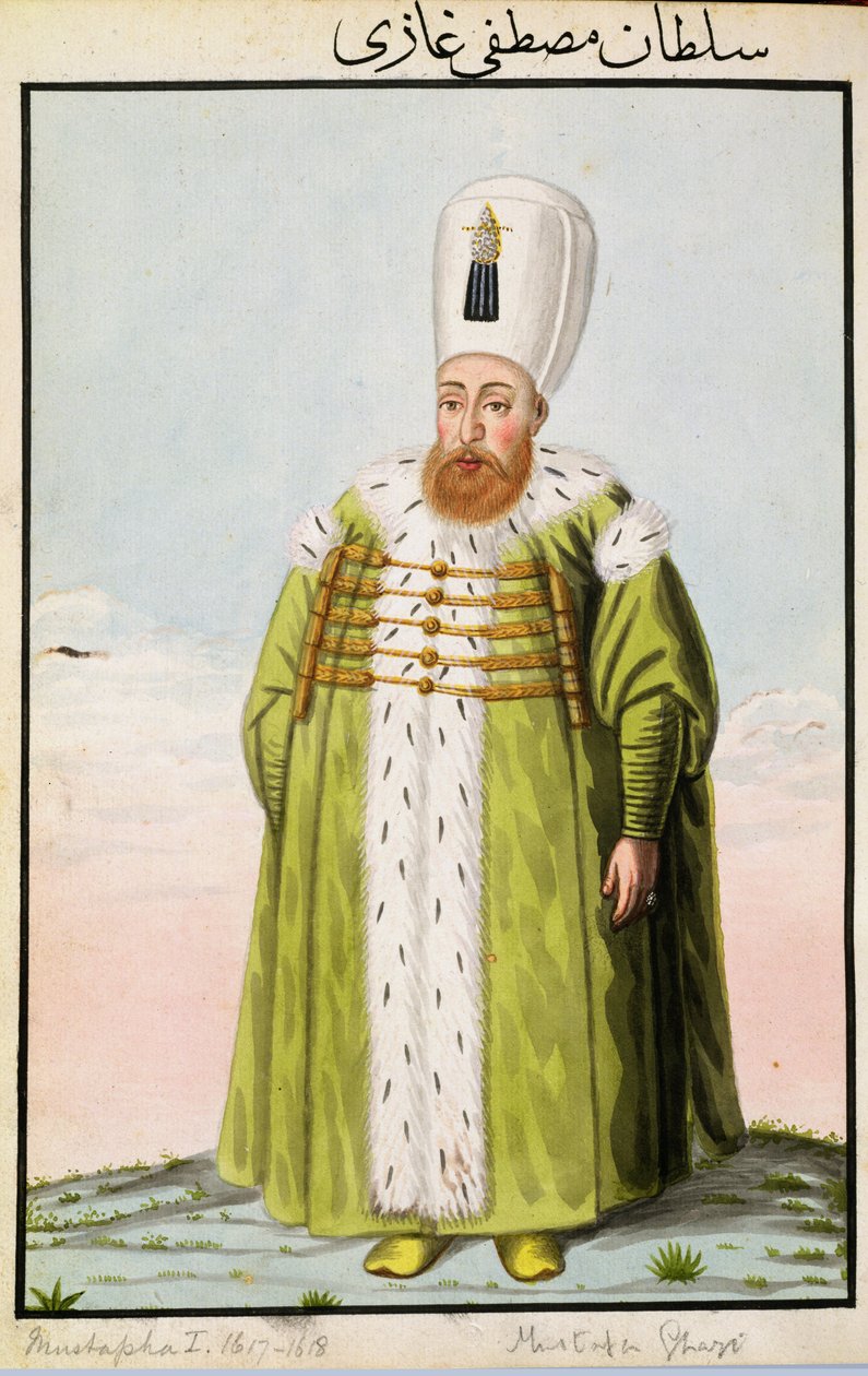 Mustapha I (1591-1639) Sultan 1617-18, 1622-23, uit 