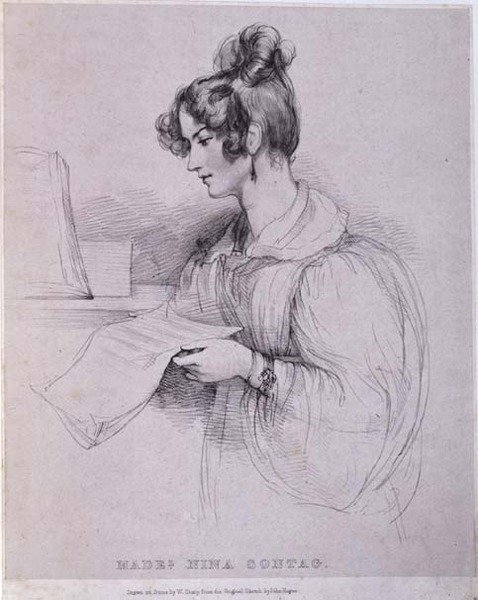 Mademoiselle Nina Sontag, gegraveerd door William Sharp door John (after) Hayter