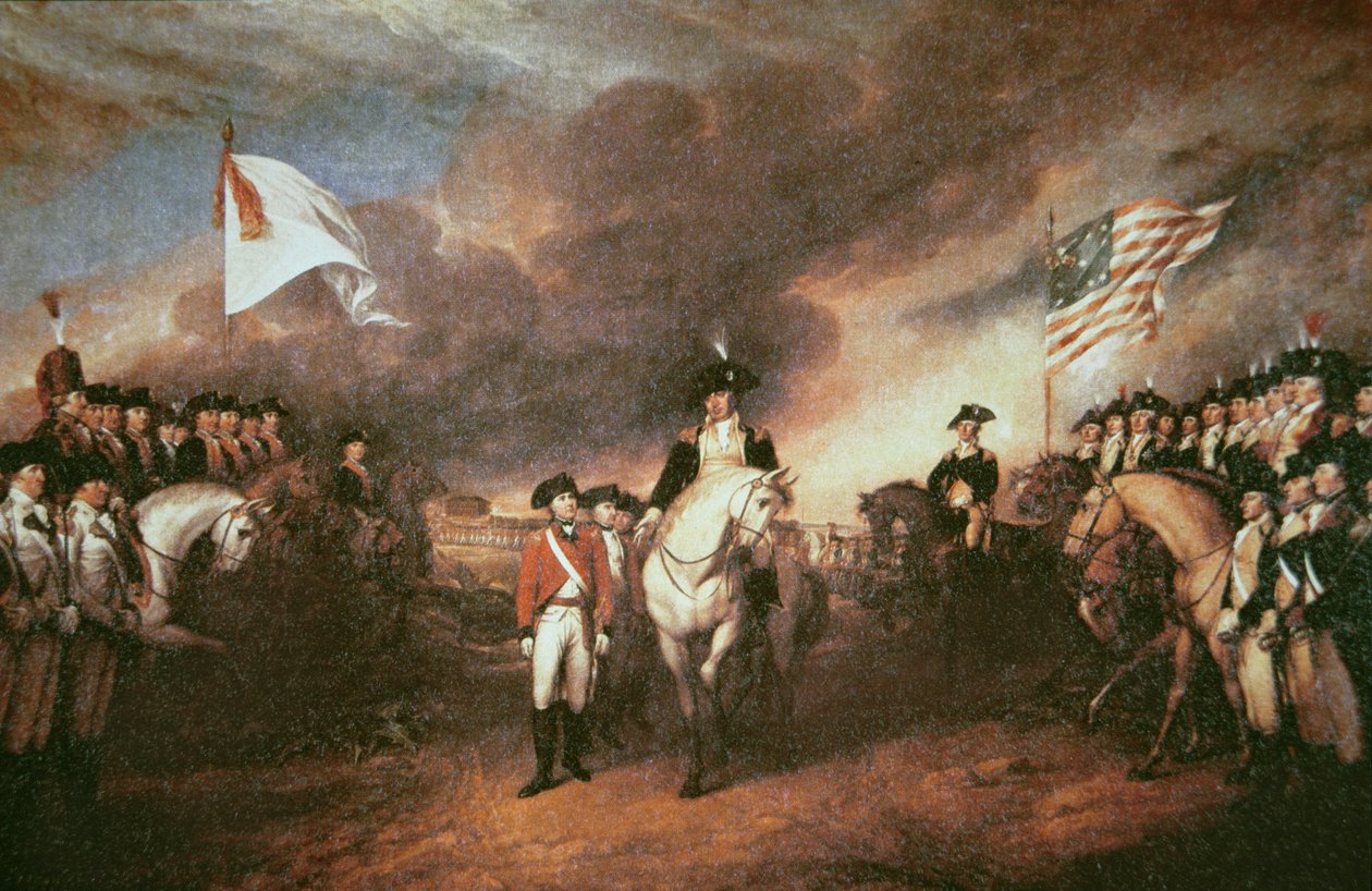 Overgave van Cornwallis in Yorktown door John (after) Trumbull