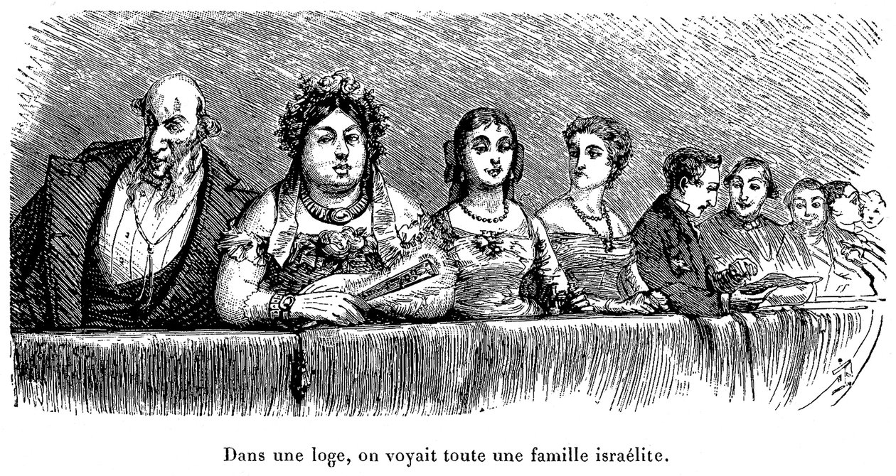 Israëlische familie in een theaterloge in Rusland door Walter Charles Mills