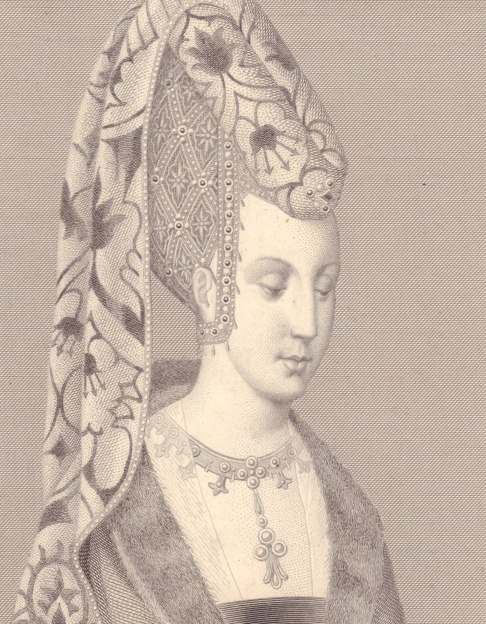 Portret van Isabelle of Isabeau van Beieren-Ingolstadt, Koningin van Frankrijk door Walter Charles Mills