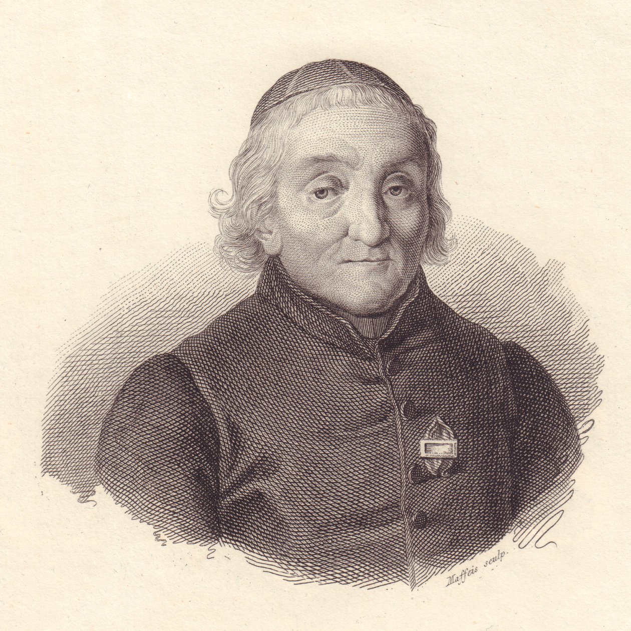 Portret van Italiaanse theoloog Pietro Tamburini (1737-1827), kopergravure door Maffeis door Walter Charles Mills