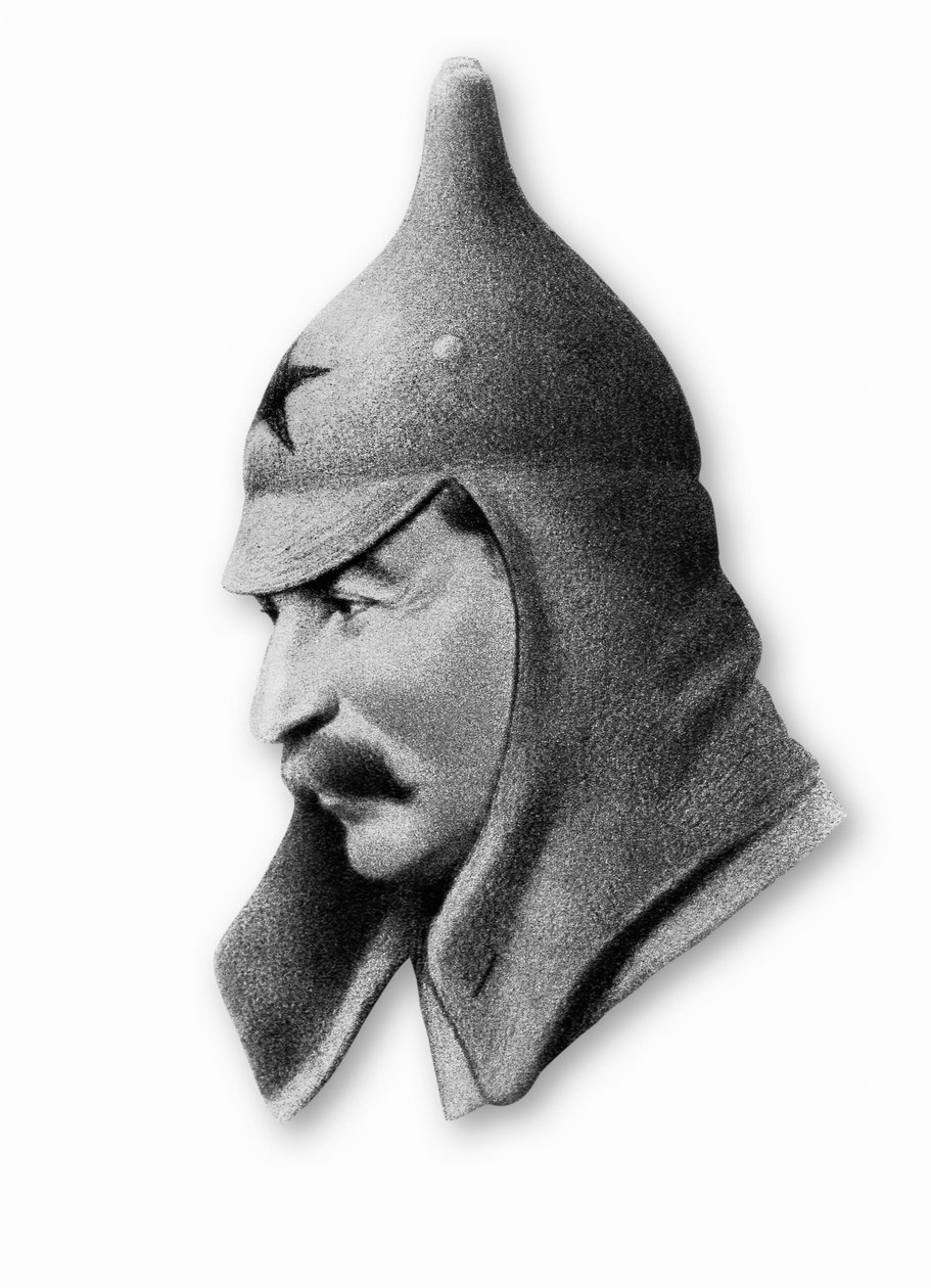 Portret van Josif Vissarionovich Dzhugashvili bekend als Stalin (1878-1953), Russische politicus door Walter Charles Mills