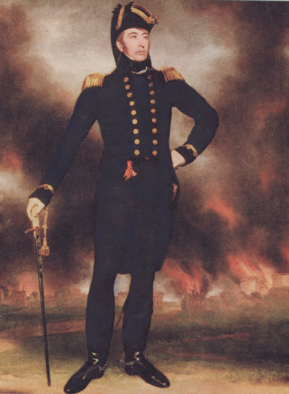 Sir George Cockburn (1772-1853) door Walter Charles Mills
