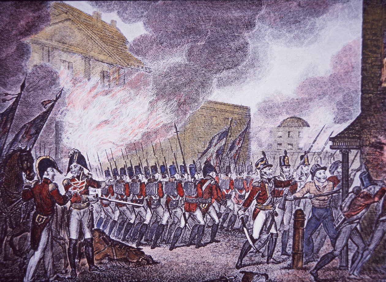 De Verbranding van Washington door Walter Charles Mills