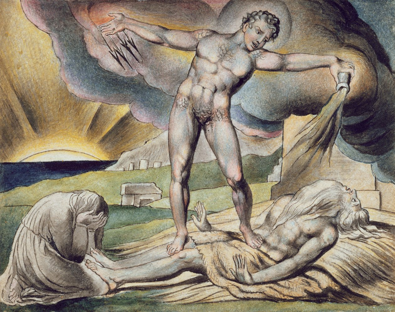 Satan slaat Job met zweren, pagina 6 uit 