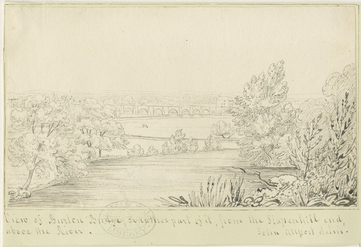 Brug en stad, Burton-upon-Trent door John Allport