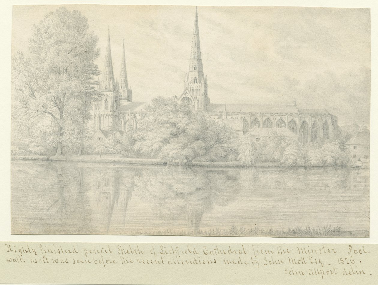 Lichfield Kathedraal - Zuidwest Uitzicht door John Allport