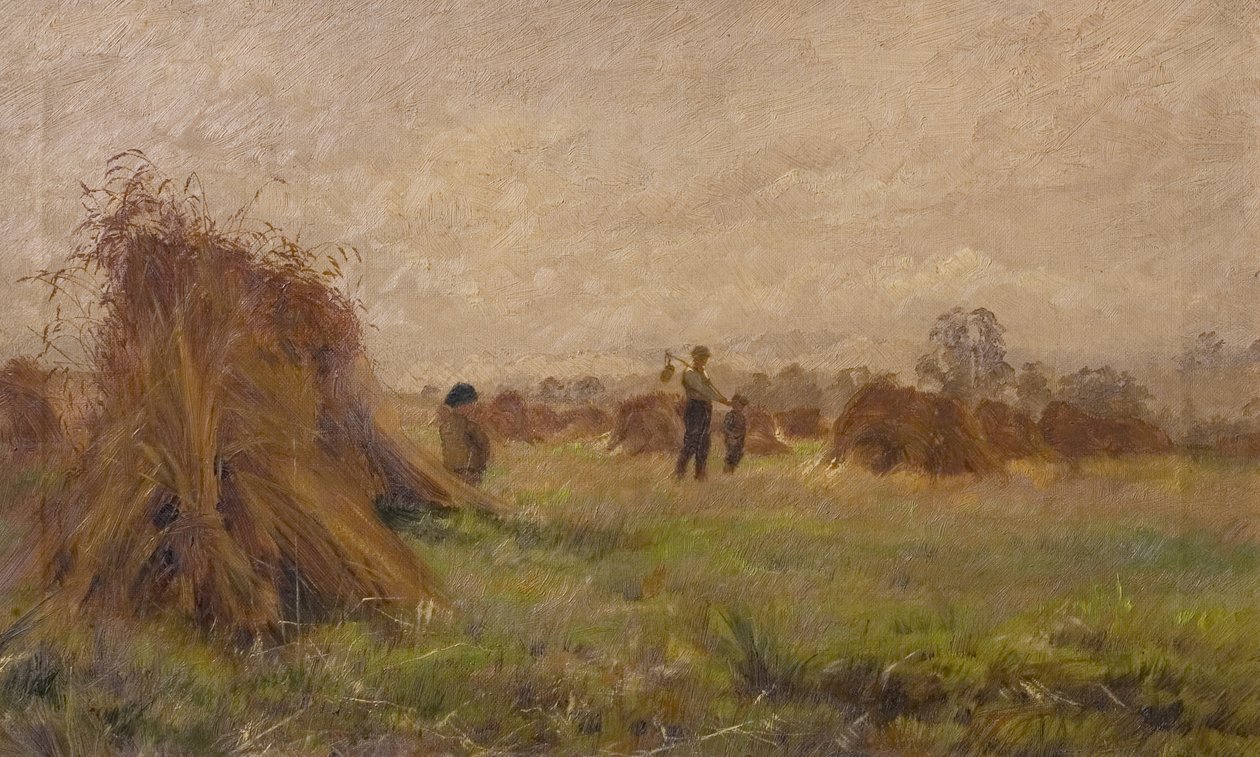 Oogstscène, 1885-99 door John Anderson