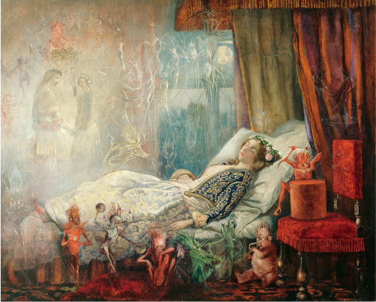 De droom na het gemaskerde bal door John Anster Fitzgerald