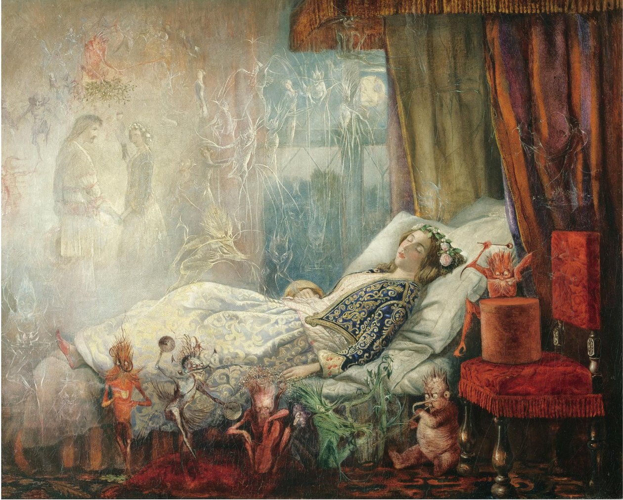 De droom na het gemaskerde bal door John Anster Fitzgerald
