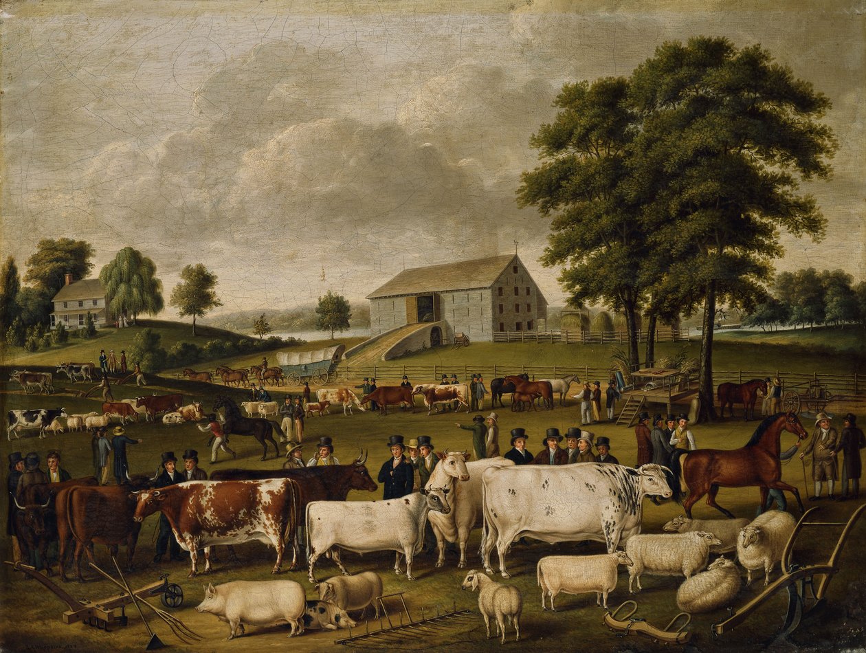 Een landelijke kermis in Pennsylvania door John Archibald Woodside