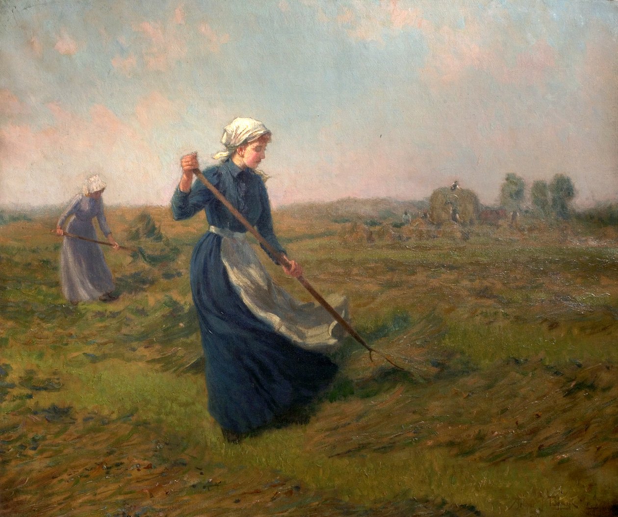 Meisje aan het Hooien door John Arthur Black