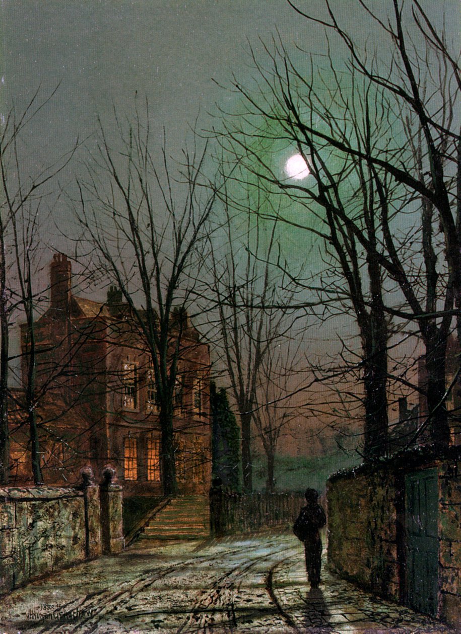 Bij het licht van de maan, 1882 door John Atkinson Grimshaw