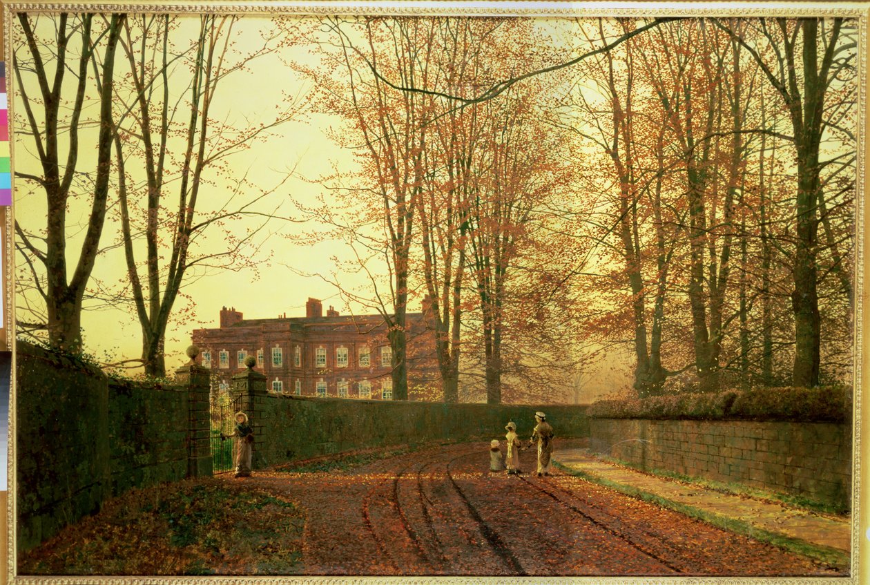 Naar de Kerk, 1880 door John Atkinson Grimshaw