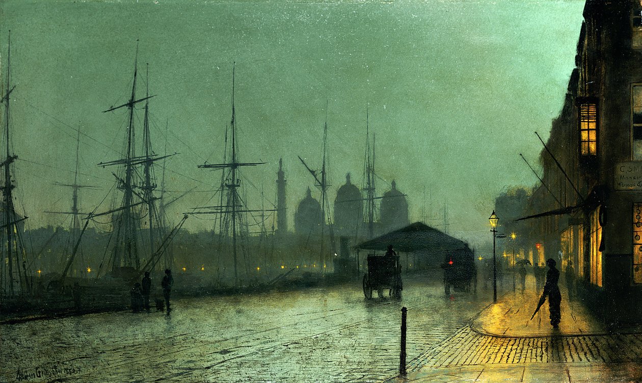 Humber Dockside, Hull, 1882 door John Atkinson Grimshaw