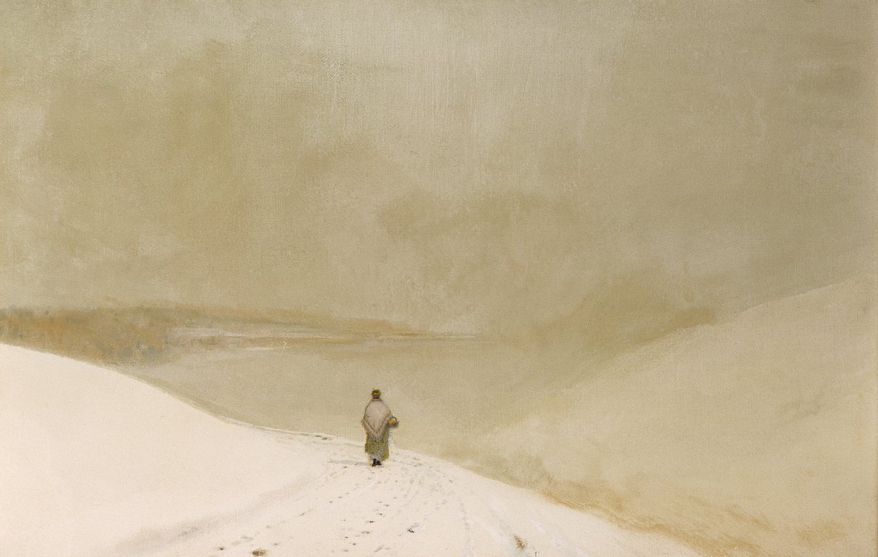 Sneeuw en Mist (Caprice in Gele Mineur) door John Atkinson Grimshaw