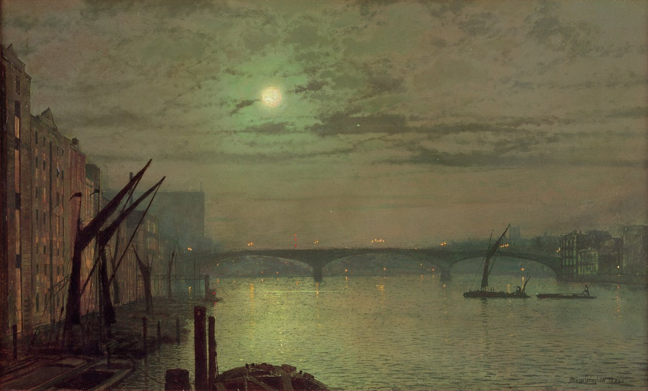 Southwark Bridge, 1882 door John Atkinson Grimshaw