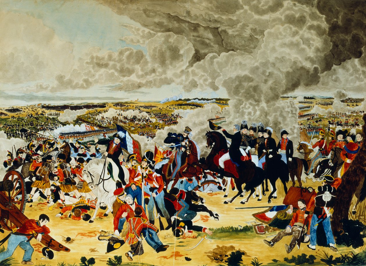 Slag bij Waterloo, 18 juni 1815 door John Atkinson II