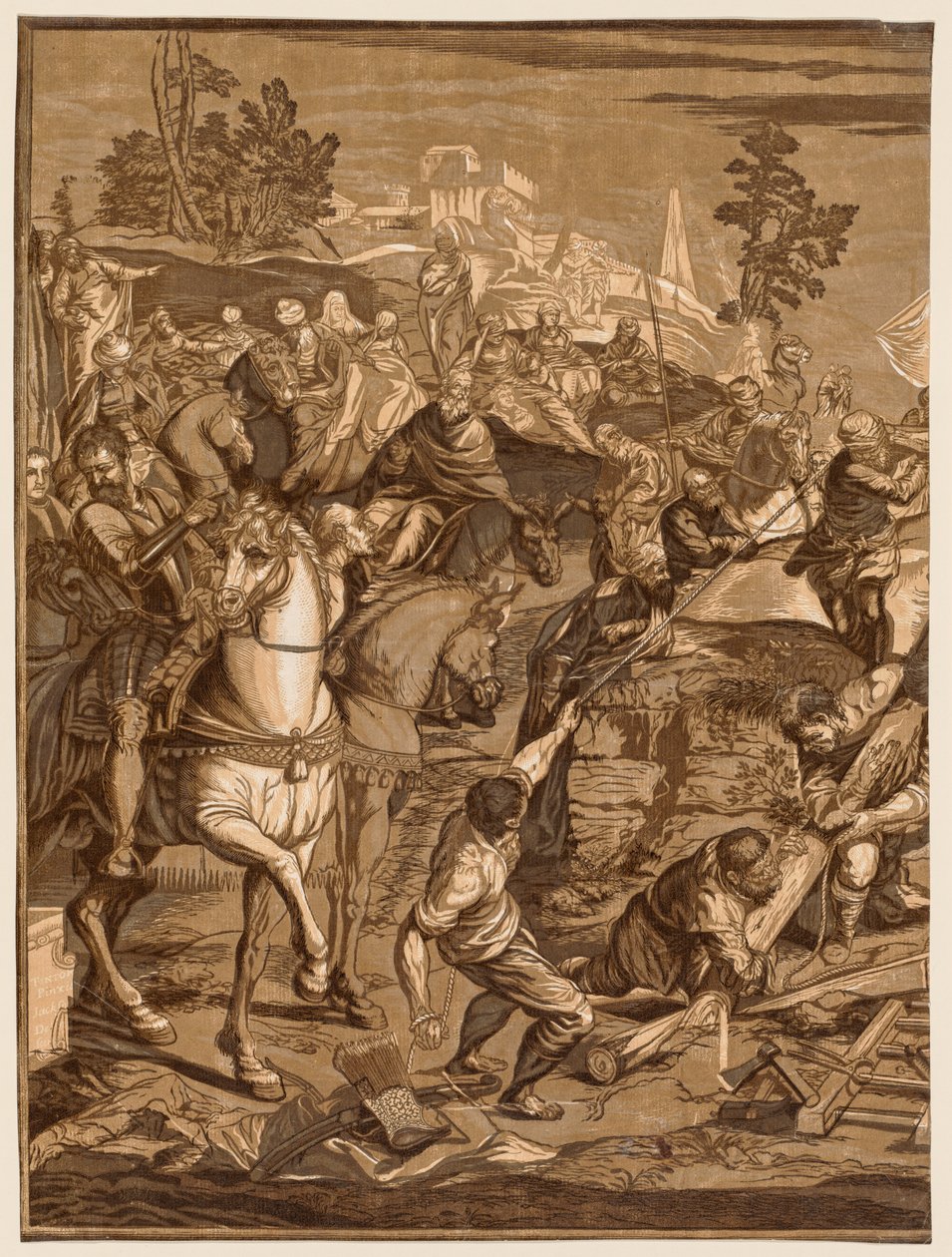 Kruisiging, 1741 door John Baptist Jackson