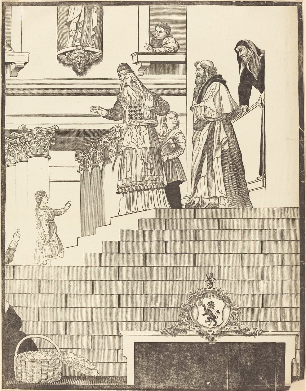 Presentatie van de Maagd in de tempel door John Baptist Jackson after Titian