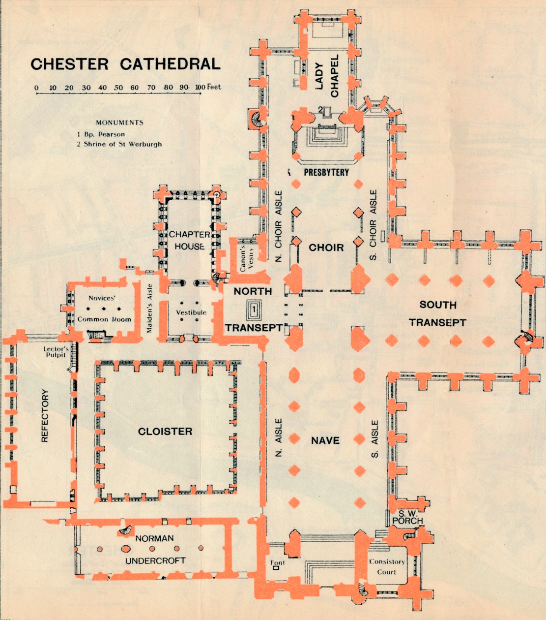 Kathedraal van Chester, 20e eeuw door John Bartholomew