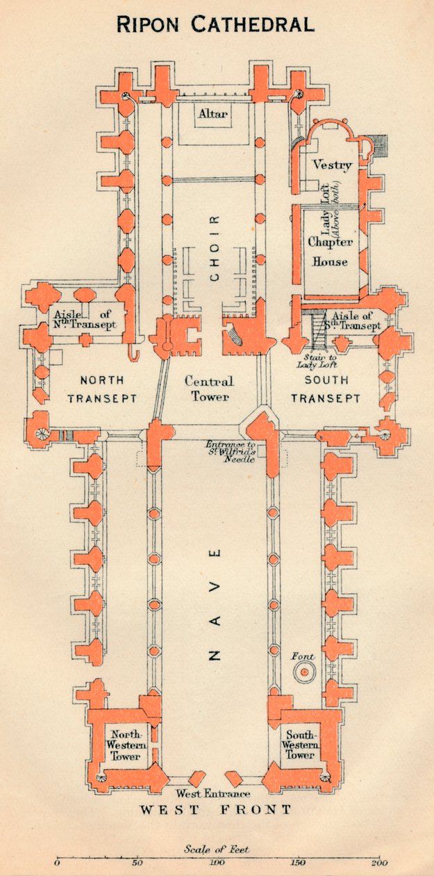 Kathedraal van Ripon, 20e eeuw door John Bartholomew