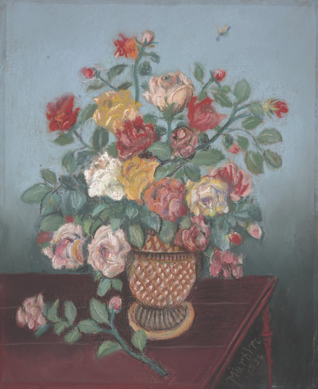 Stilleven met Rozen door John Breckinridge Martin