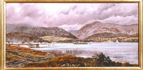 Brodick Pier, 20 augustus 1886 door John Brett